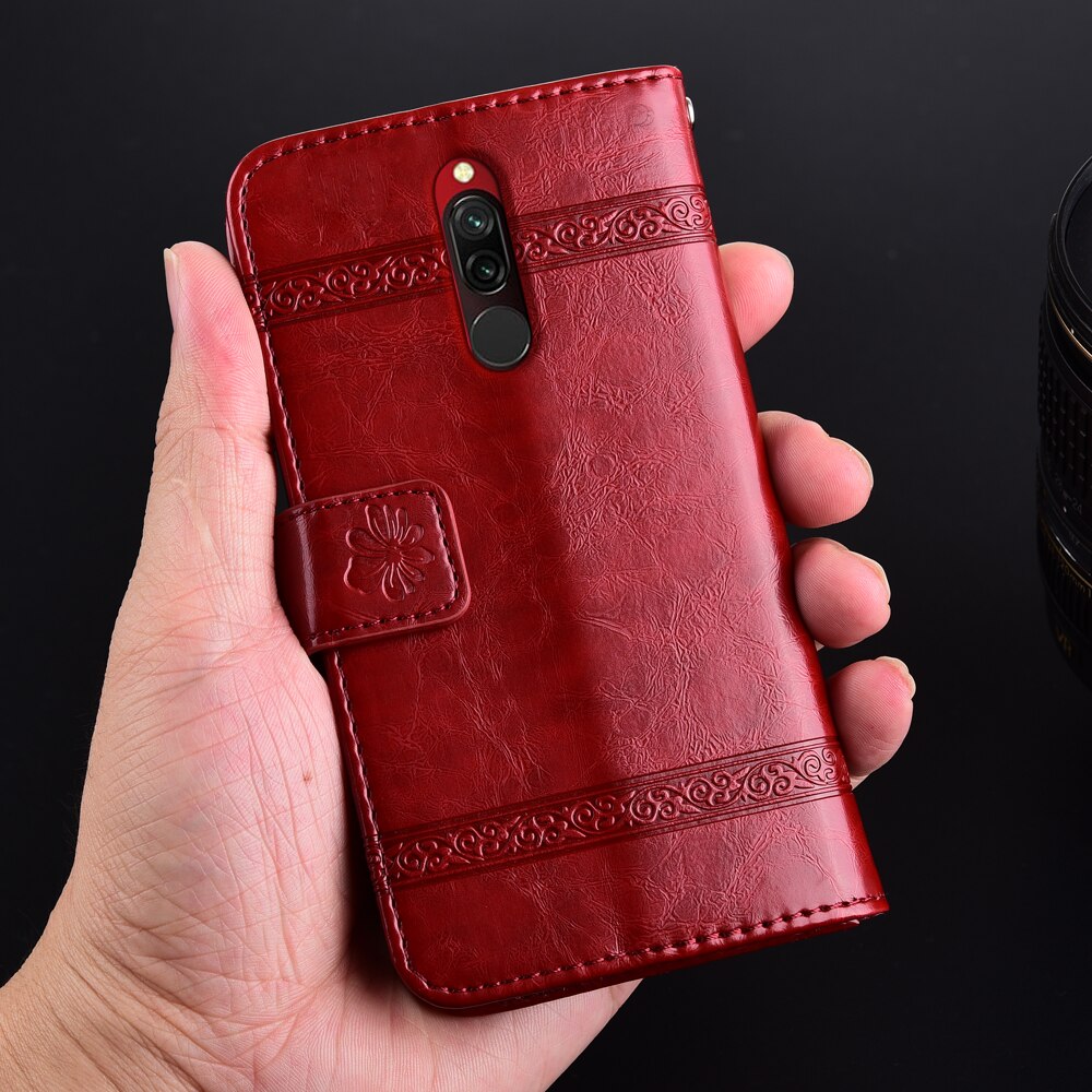 Für Auf Xiaomi Redmi 8 Coque Zurück Abdeckung Redmi 8 fallen kippen Brieftasche Leder fallen Für Xiaomi Redmi8 Redmi 8 abdeckung Buch fallen