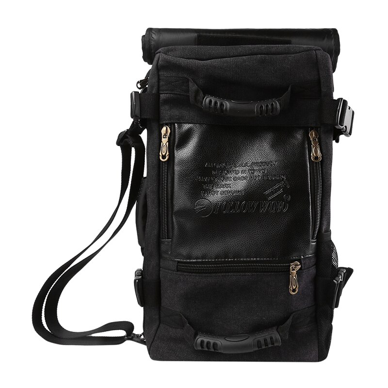 Large Capacity Men's Backpack Travel Bag Sports Casual Canvas Backpacks For Male Mutifunctional Out Door Bags School Bags Pack: Black