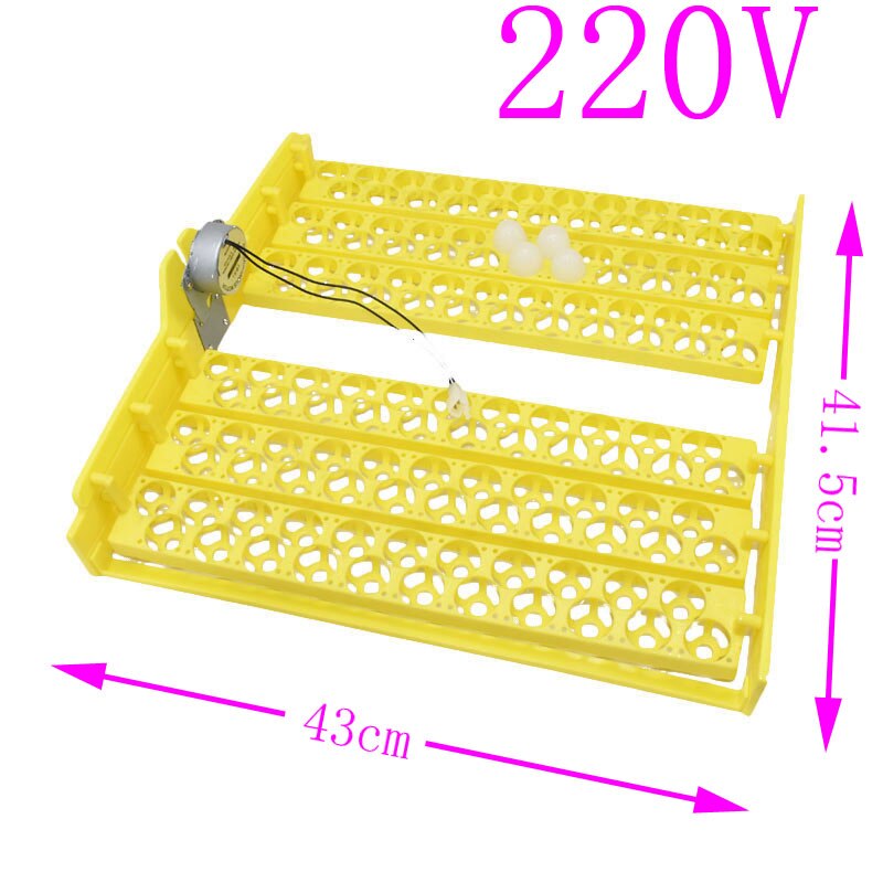 132 Stuks Kwartel Papegaai Duif Kleine Vogel Snake Hatcher Automatische Turn Plastic Incubator Trays Met Draaien Motor 220V/110V/12V: 220V