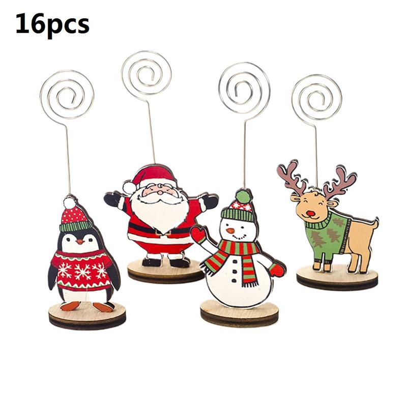 12pcs Kerst Zetel Kaart Plaats Naam Houders Kaarthouder Kerst Decoraties Voor Thuis Feestartikelen: Grijs