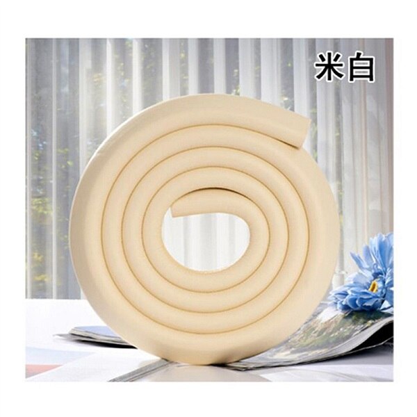 Productos de seguridad para niños y bebés, borde de mesa de vidrio, tira de protección de muebles, barra de choque de terror, parachoques de espuma, Protector de colisión de 200cm: beige white