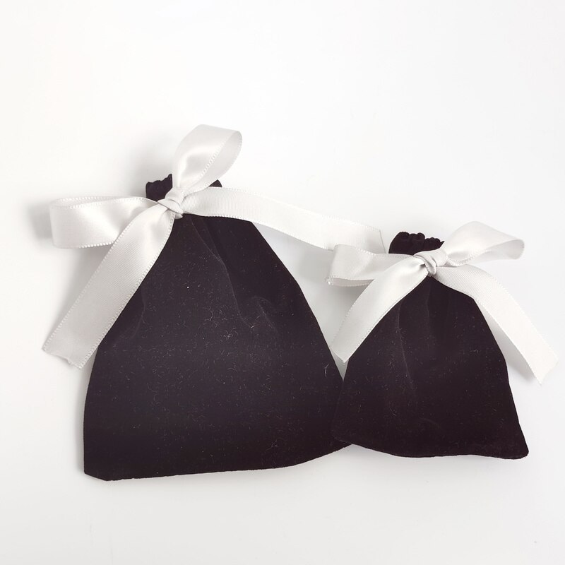 Velvet Jewelry Pouch Drawstring Bag Packaging Necklace Bracelet Makeup Bead Storage Bags Earring Packing Pouch 10pcs/lot