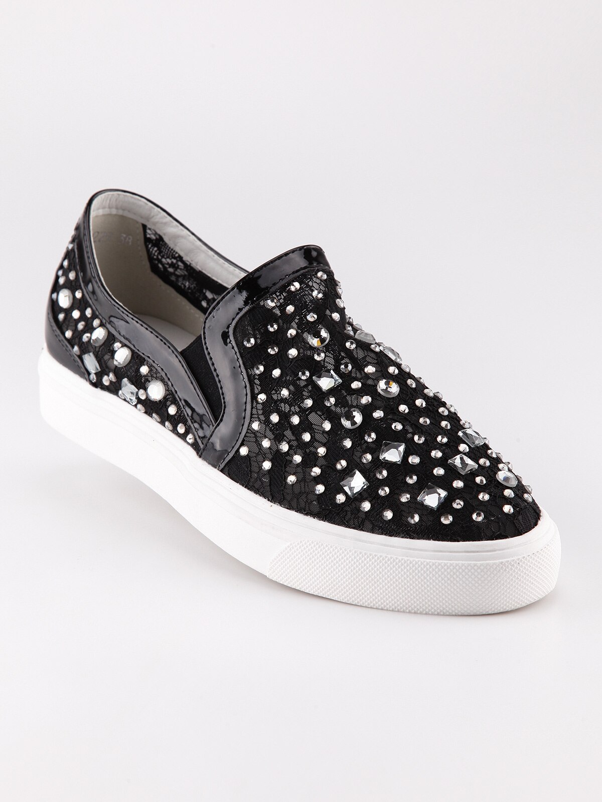 Zapatillas de deporte con diamantes de imitación