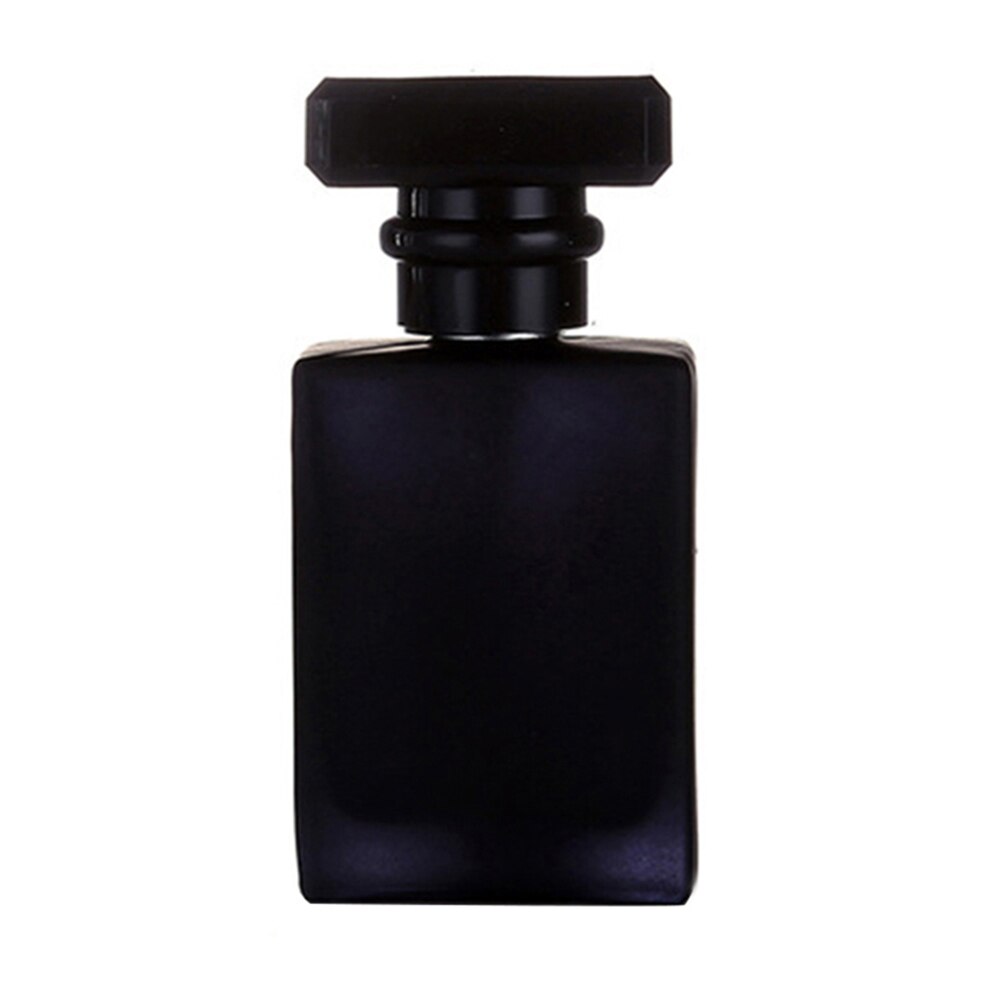 1pc 30/50ml lasi hajuvesi pullo sumutin hajuvesipullo läpinäkyvä musta suihkepullo kristalli läpinäkyvä neliö: Musta 50ml