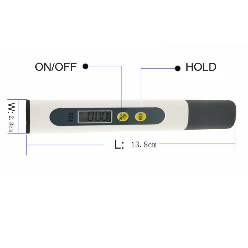 Digital TDS Meter Handheld Water Analyzer 0-9999ppm TDS Tester Thermometer Temperature Meter Filter