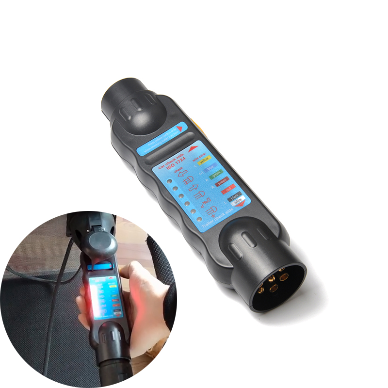 Luces de remolque de coche y remolque, probador de circuito de cableado de Cable de enchufe y enchufe de 12V y 7 pines, accesorios de camión, accesorios de Caravana