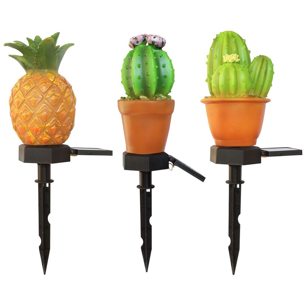 Pineapple Cactus Solar Path Light Solar Garden Stake Light Ground Light Solar Lawn Lamp For Garden