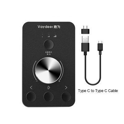 Multimedia Volume Controller PC Computer Speaker Sound Controller Knob With One-Click Mute Function And 3 Volume Control Modes: type c to type c