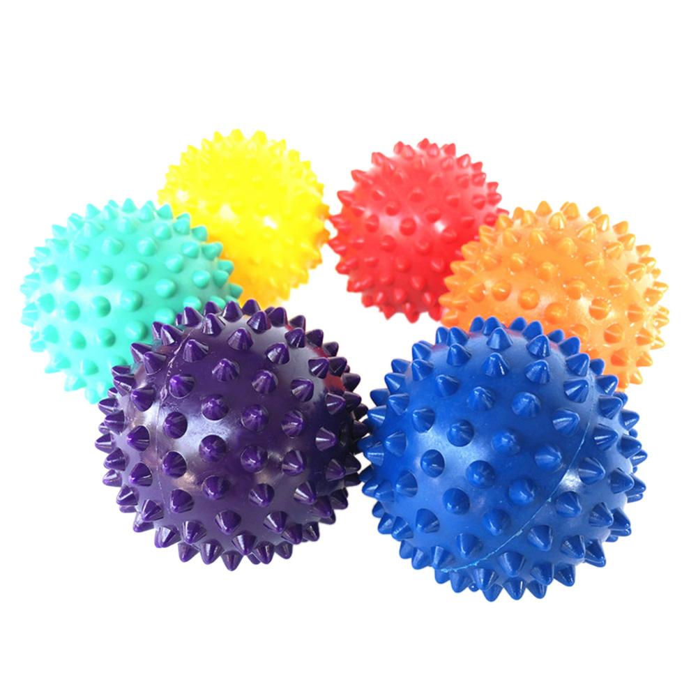 Bola de masaje con pinchos, 1 unidad de PVC, punto de disparo, deporte, mano, dolor en el pie, estrés, alivio del músculo, pelota de relajación para masaje