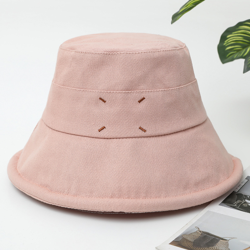 Sombrero de cubo con de patrón de cuasi-Centro para mujer, gorro deportivo informal, con protección UV, estilo Hip Hop, para parejas: pink