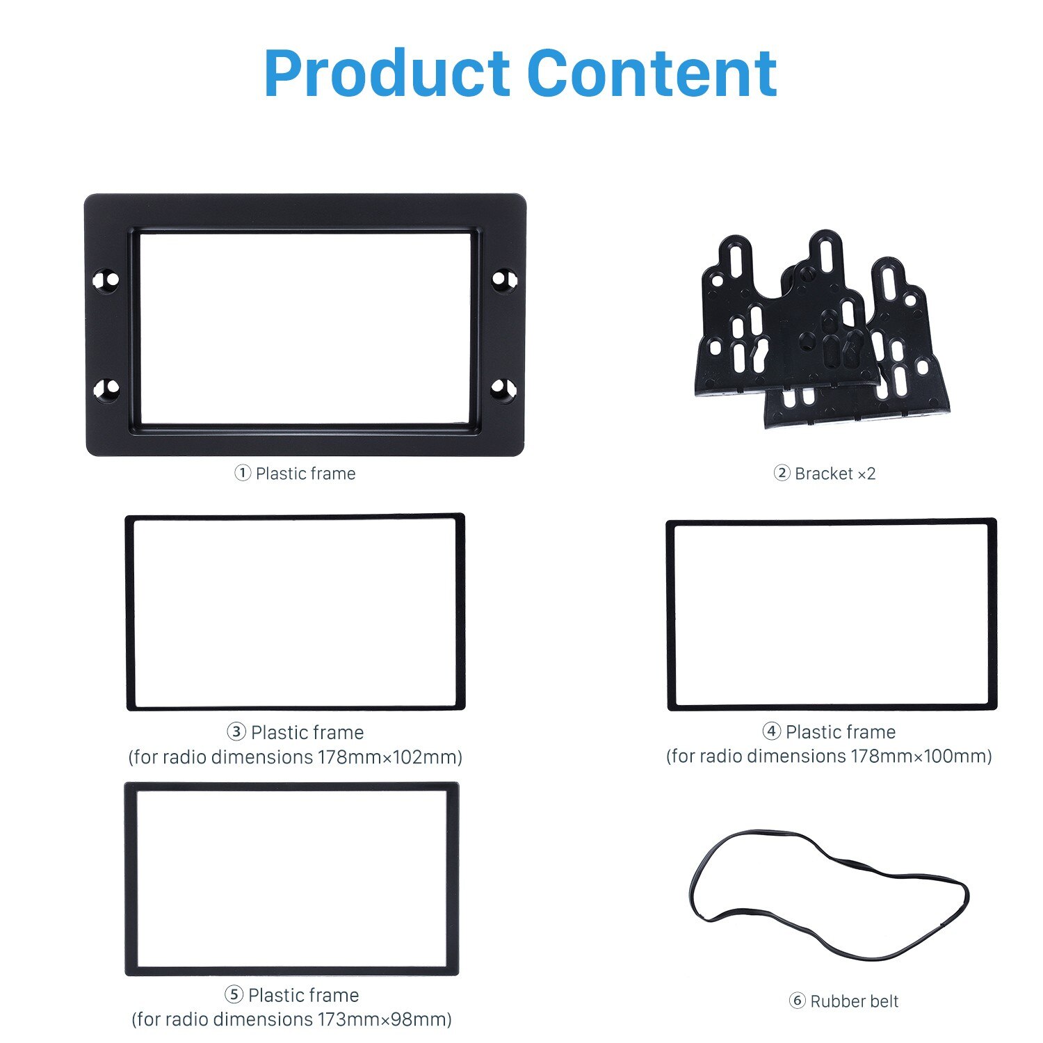 Seicane-Fascia stéréo Double Din | Pour 1998 + SAAB 95, pour tableau de bord CD DVD GPS adaptateur raccord cadre Radio