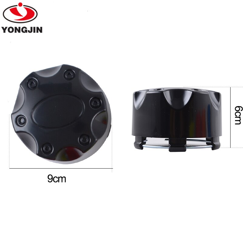 black Wheel Center Caps Compatible for Polaris Ran... Grandado