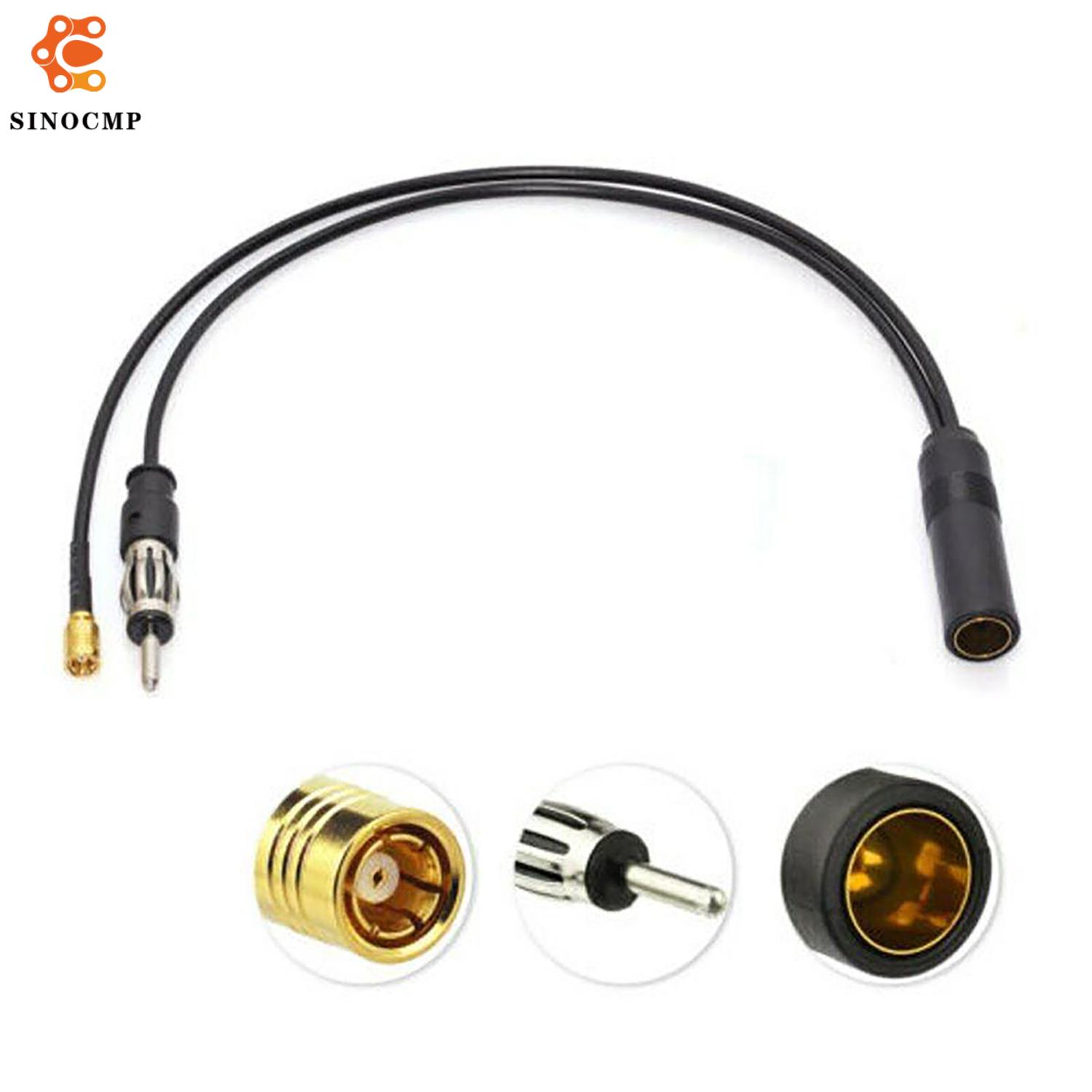 1 stks DAB & FM/AM Autoradio Antenne Actieve Antenne SMB DIN Splitter Adapter Kabel Compatibel DAB/DAB +/DMB-A Auto Accessoires