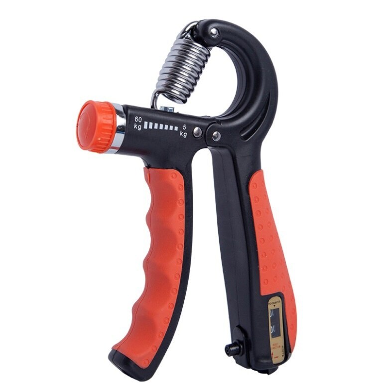 Hand Grip Strengthener, Grip Strength Trainer, Finger Forearm Exerciser with Counter, Adjustable Resistance 10-40Kg: Orange