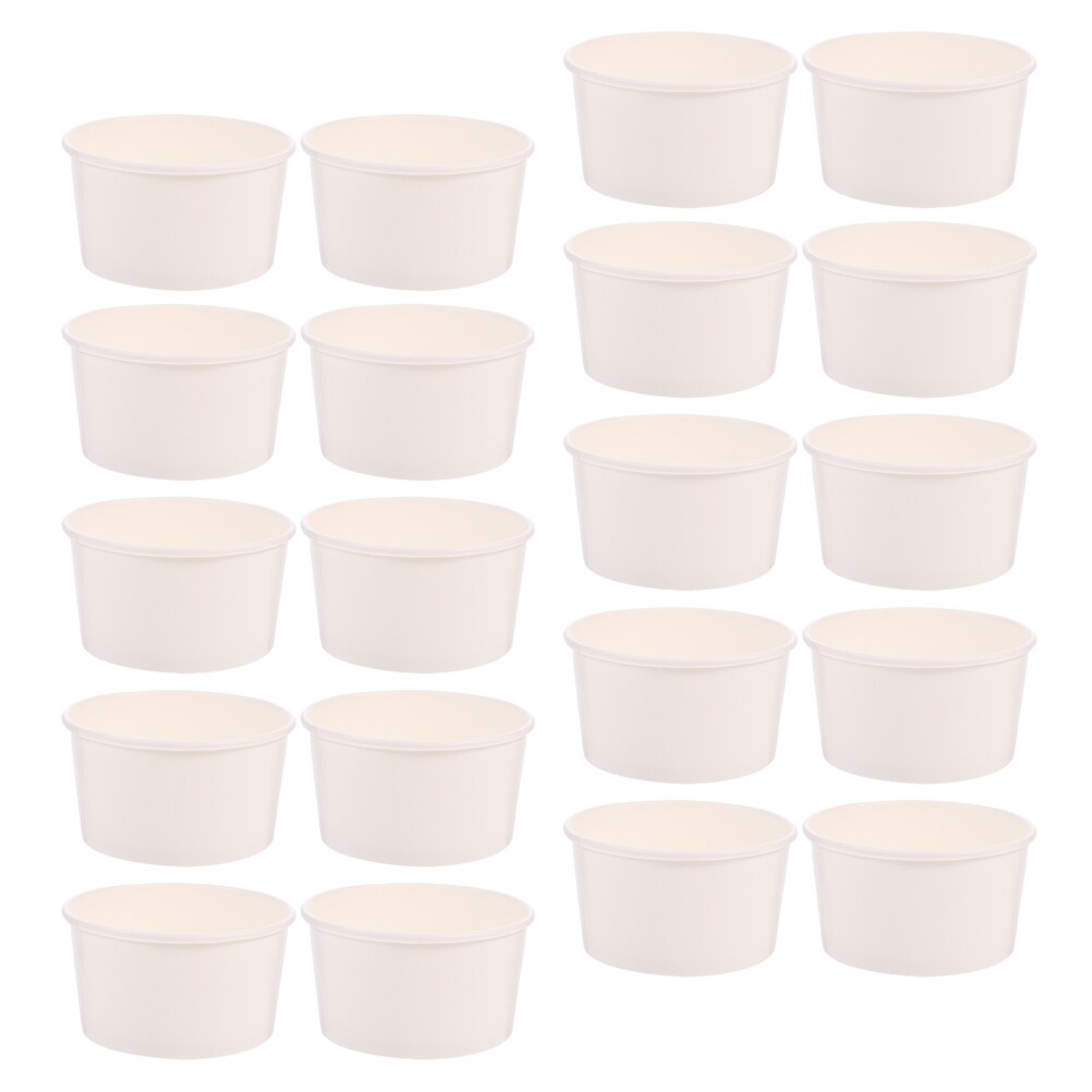 100Pcs Disposable Ice Cream Cups 3oz Dessert Pudding Cups for Retail Store Home