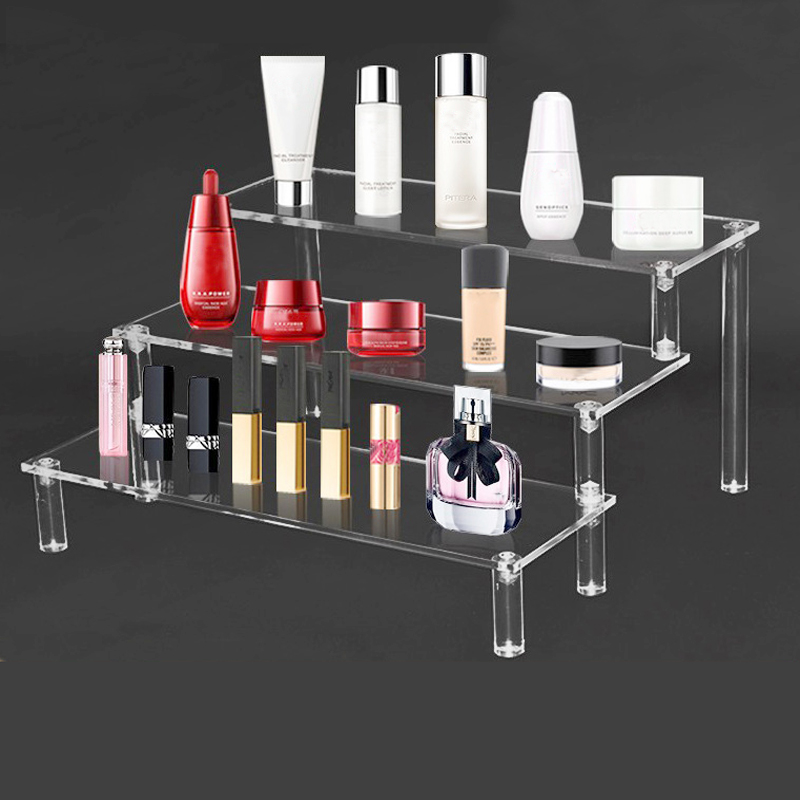1 Set Cosmetics Perfume Organizer Nail Polish Display Holder Storage Display Stand, Transparent Acrylic Countertop Storage Rack