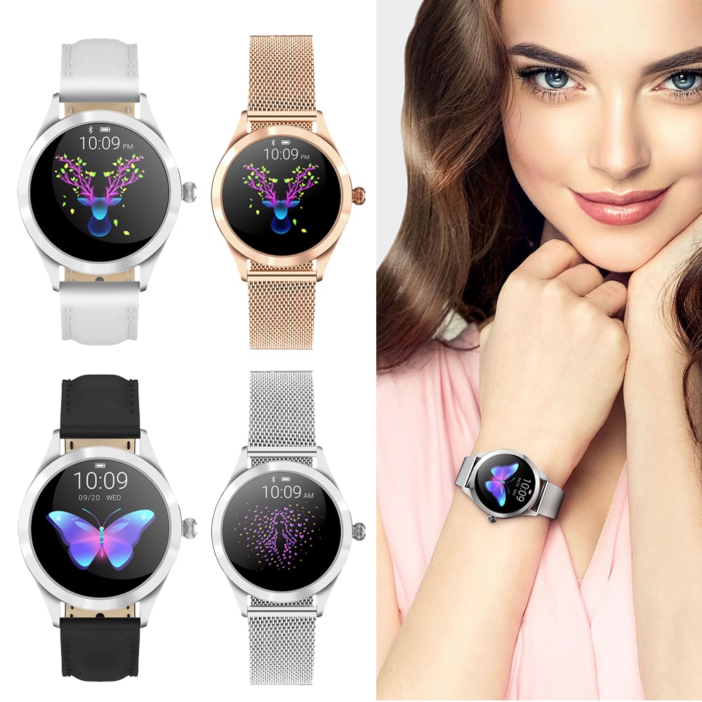 KW10 Smart Uhr Frauen Schöne Armband IP68 Wasserdicht Heart Rate Monitor Schlaf Überwachung Zifferblatt Smartwatch IOS Android