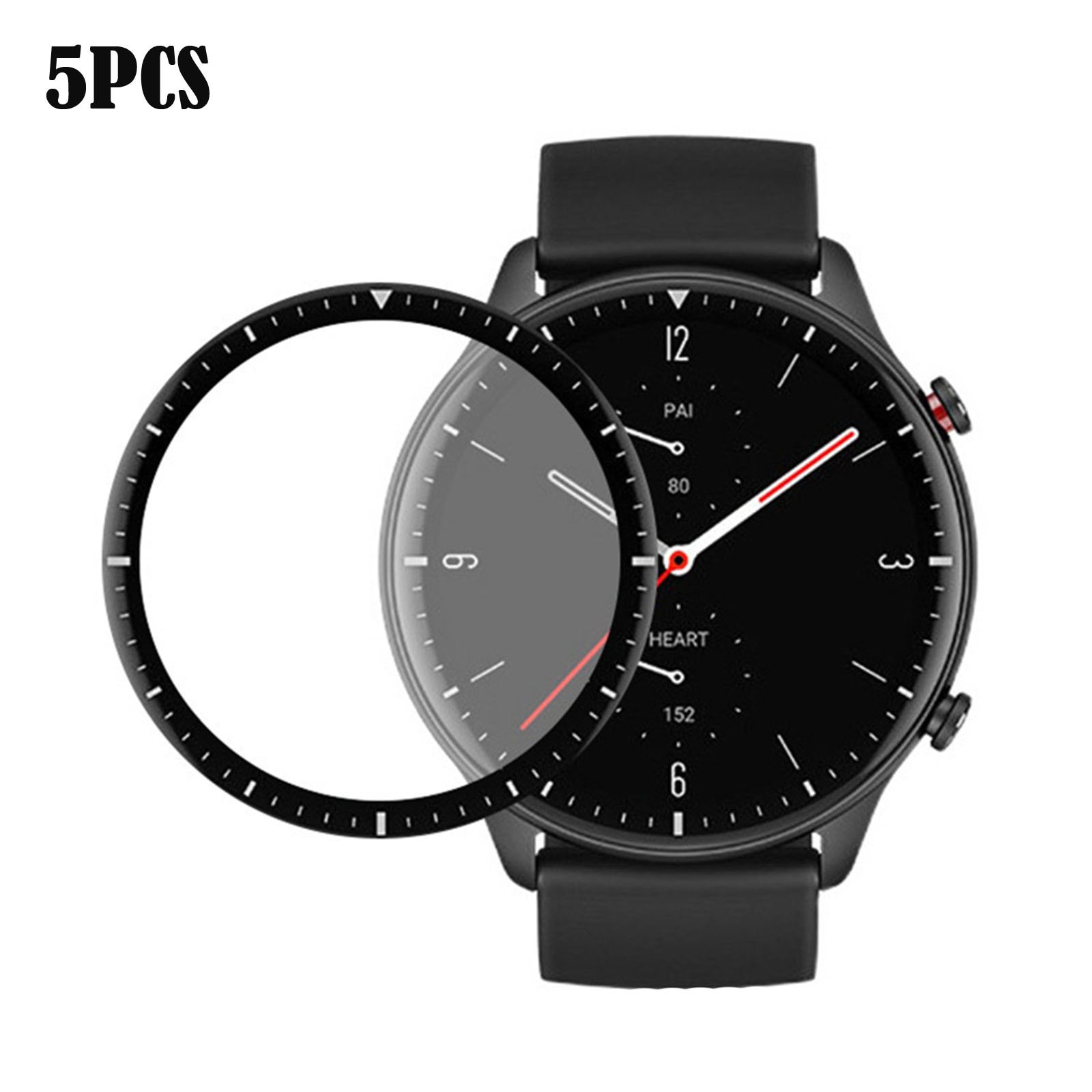 5Pcs Soft Tpu (Geen Glas) beschermende Film Voor Huami Amazfit Gtr2 Horloge Full Screen Protector Cover Gtr 2 Smartwatch Bescherming
