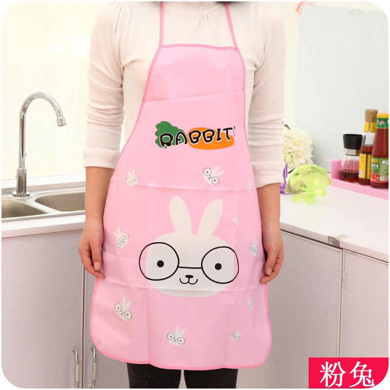 PVC dessin animé Panda Chef demi tablier ménage outil de nettoyage femme cuisine restaurant cuisson tabliers: rabbit