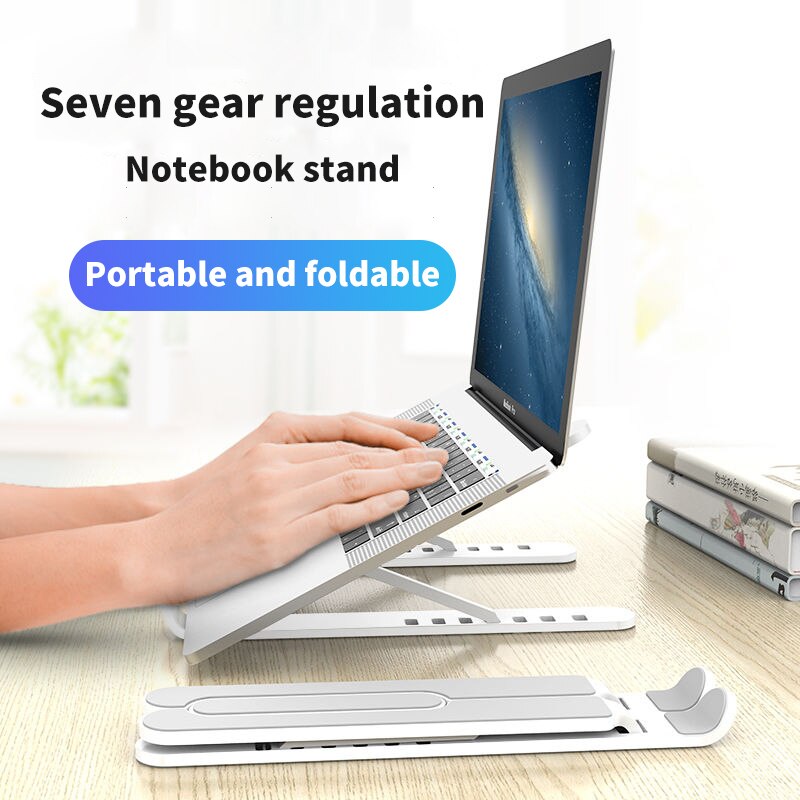 Bærbart bærbar stativ foldbar til macbook pro air foldbar bærbar justerbar holder til bærbar computer computer kølebeslag stigerør