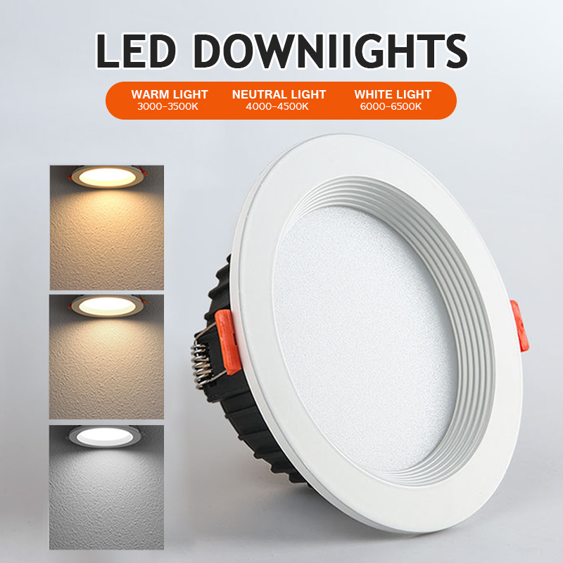 Dimbar ledet-downlight 7w 15w innfelt taklampe, blendfri ledet-søkelyset  ac220v- 110v til stue og baderom