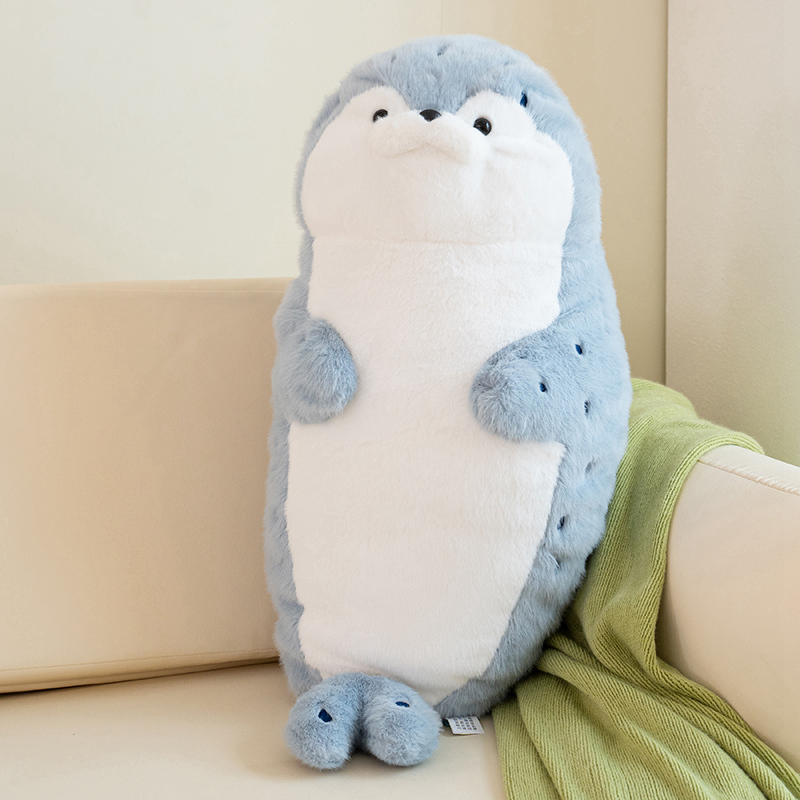 Kawaii Cartoon Sea Creature Sea Otter Plush Doll Pillow Blue Seal Sea Otter Stuffed Animal Birthday For Boys And Girls: Red