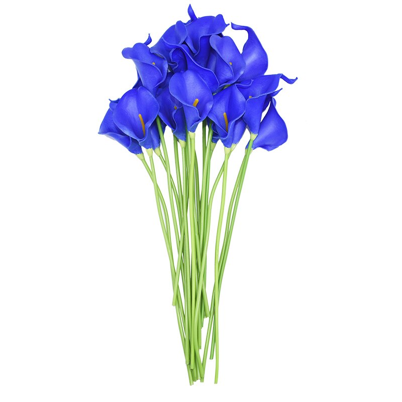 10 stk pu calla lily real touch kunstige blomster til bryllup dekoration håndlavet diy brude buket blomster kunstig dekoration: F09