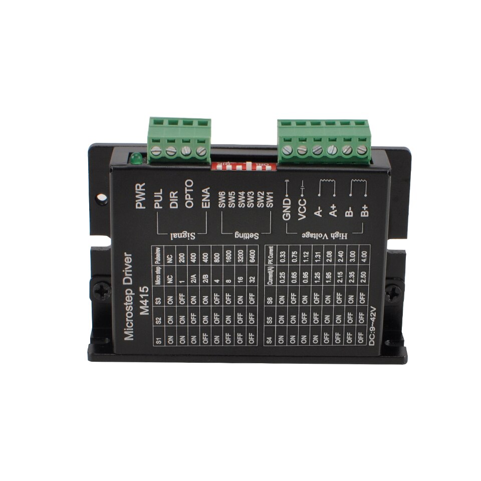 3pcs/lot Micro Stepper Motor Driver M415 Driver Controller For 42/57 Stepper Motor DC 9-42V Nema17 Nema23 Stepping Machine