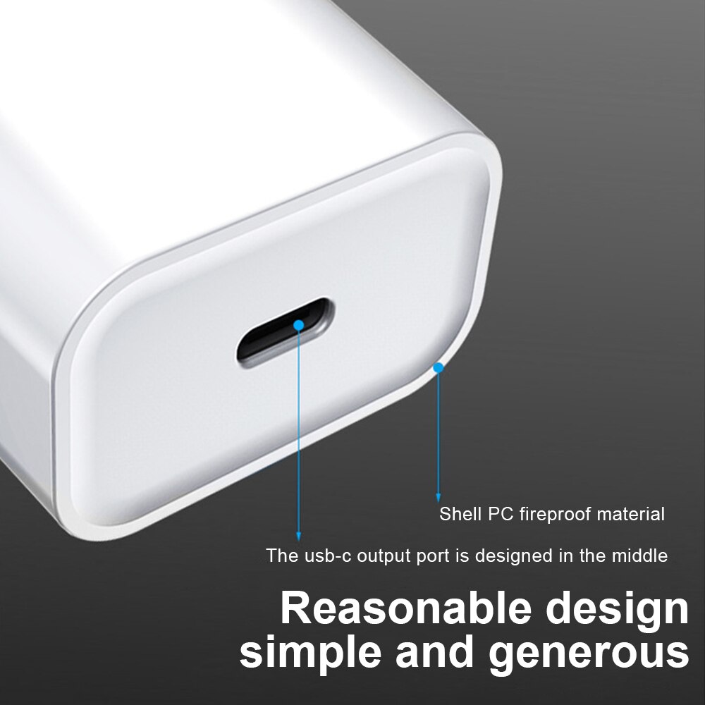 20w pd carregamento rápido USB-C tipo-c adaptador de carregador para iphone 12 mini 12 pro max 11 xs max adaptador rápido para iphone se 2020