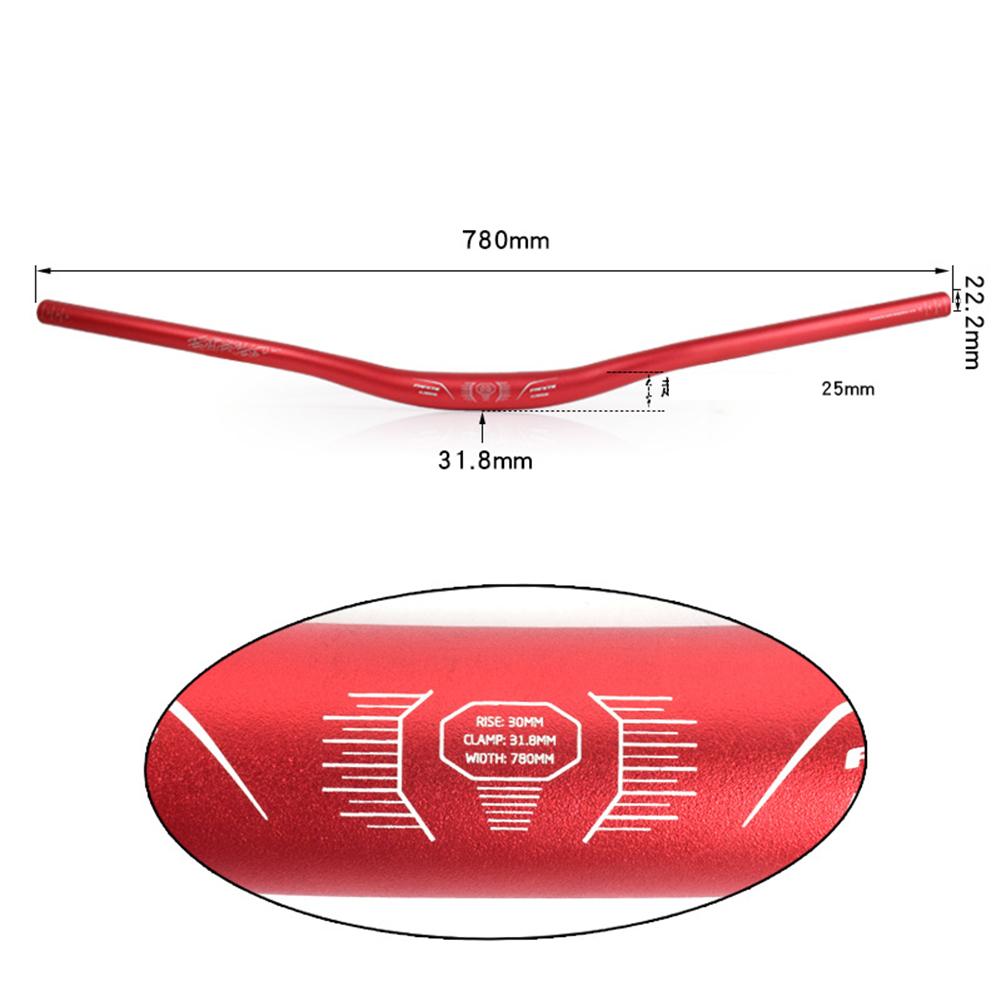 Bicycle Handlebars Lengthened Aluminum Alloy Cycling Handles For Downhill Mtb Bike: Red