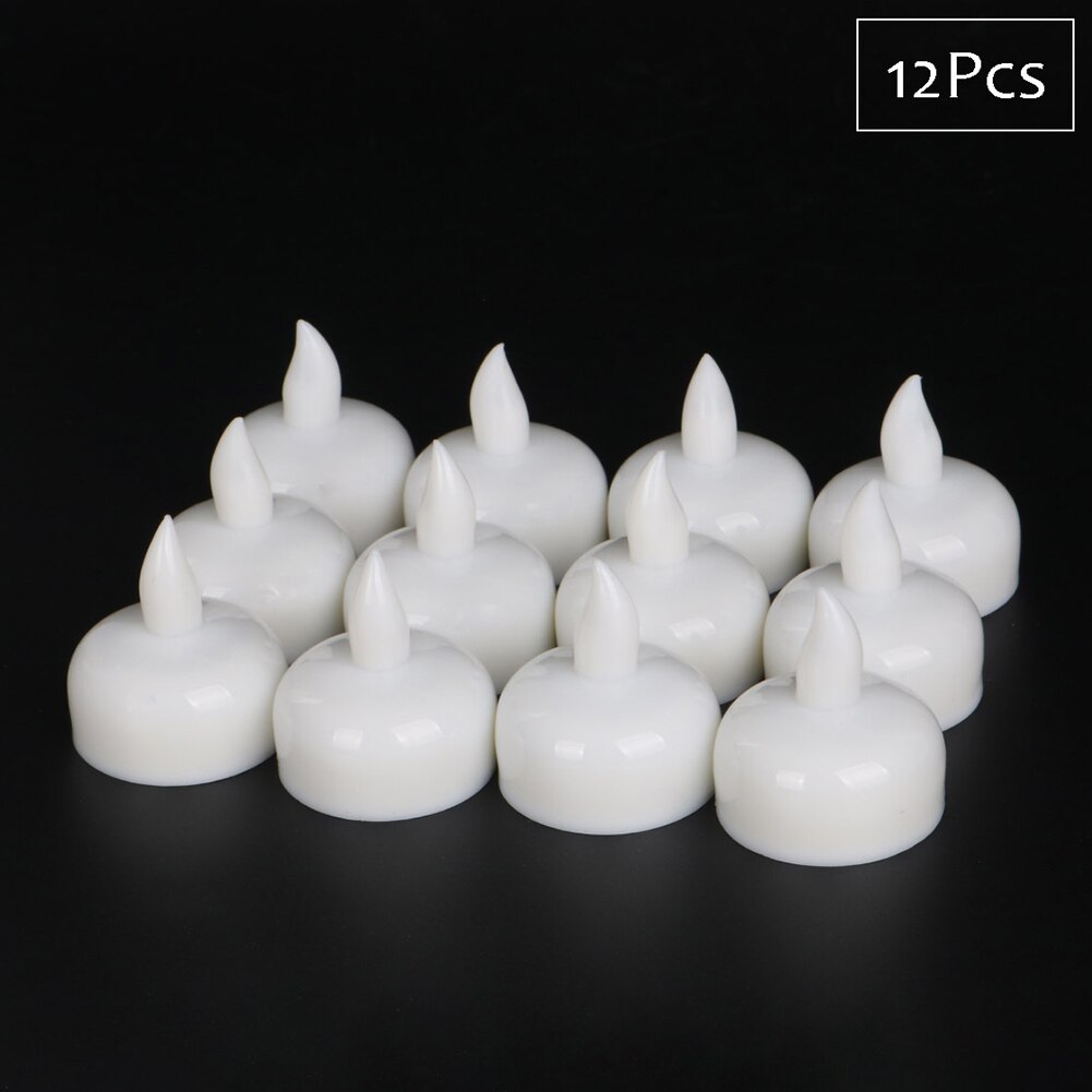 Nuevas velas flotantes parpadeantes, luces de té impermeables Led amarillas cálidas, luces flotantes para piscina, decoraciones para piscinas de boda TE