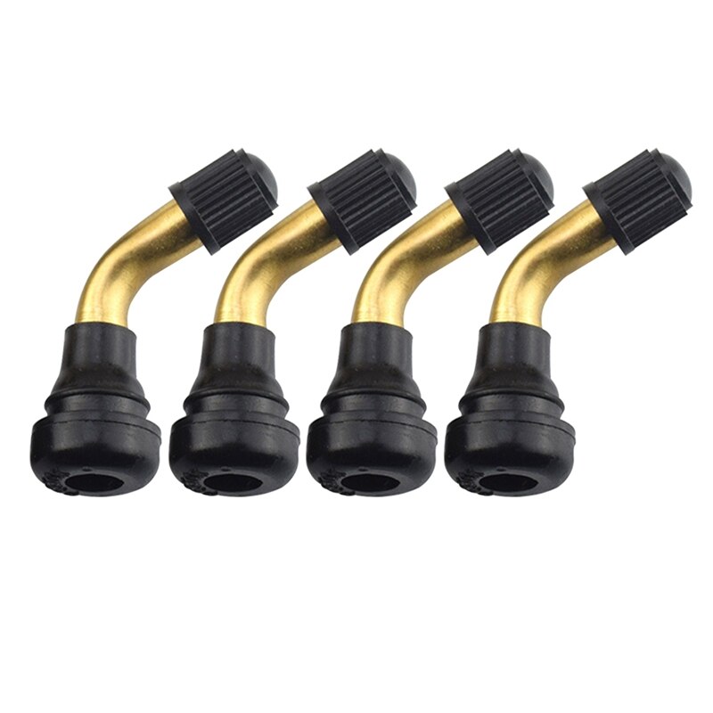 4Pcs Tyre Valves Stem Right Angle Snap-in Rubber 90 Degree Brass for Electric Scooter and Xiaomi M365 Electric Scooter: Default Title