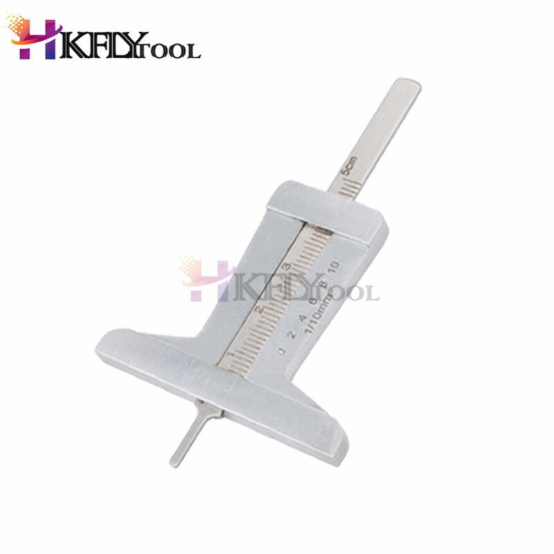 Stainless Steel Car Tyre Tire Tread Depth Gauge Meter Ruler Caliper Moto Truck Pie De Rey Paquimetro Measuring Tools