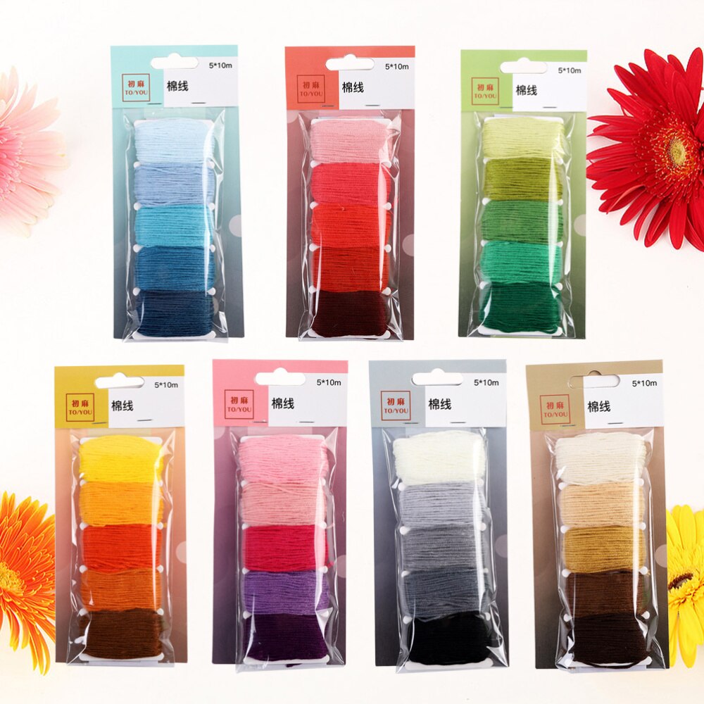 Hilo de punto de cruz de Color degradado, hilo de Cruz para bordar, Color amarillo: As Shown