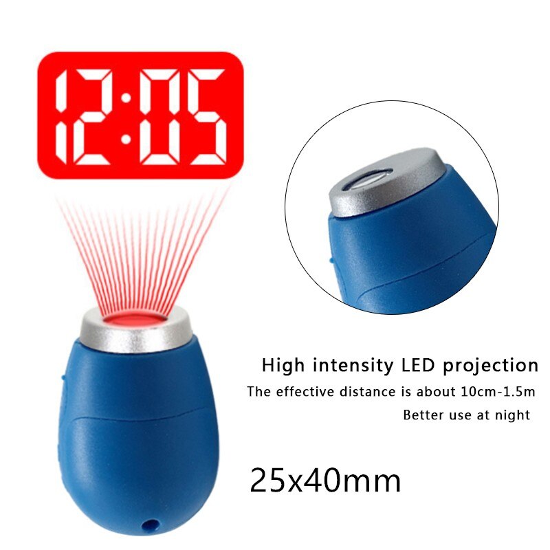 Radio Clock Digital 8 inch LED 180 Degree Projector Projection Snooze Alarm Clock Radio Timer Backlight 3W Speakers Home