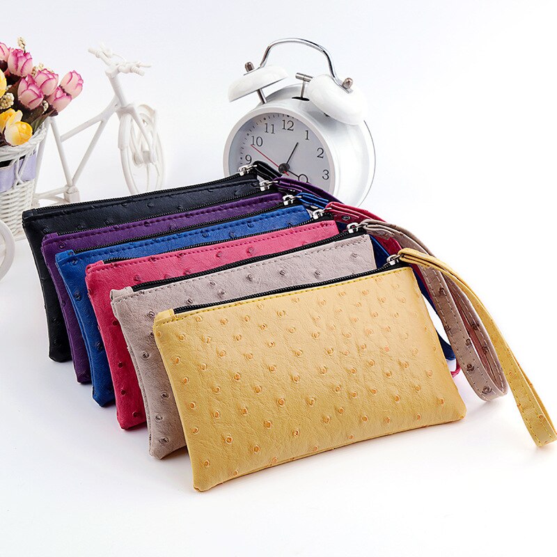 Retro Pu Leather Women Wallets Coin Purse Phone Bag Clutch Wristlet Zippers Organizer carteira feminina vizitnica girls