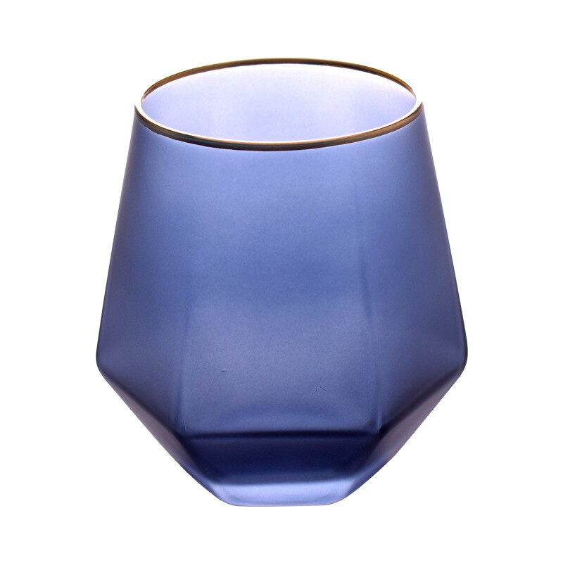 Farge frostet sekssidig whiskyglass brennevinsglass hjem phnom penh vannglass juicekopp diamantglass: A11