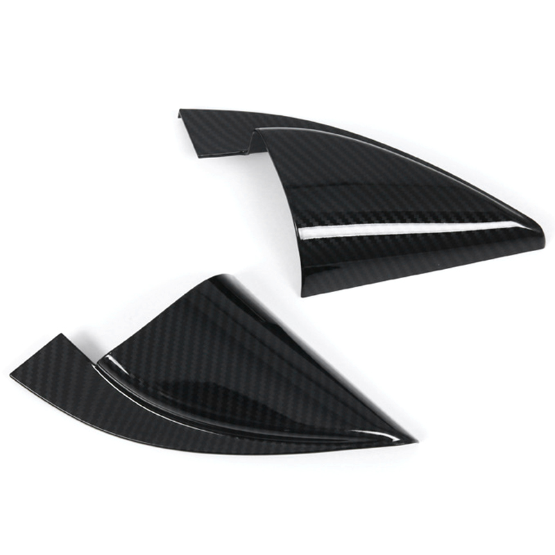 Accesorios de coche puerta frontal un pilar triángulo cubierta para Hyundai Encino Kona patrón de fibra de carbono