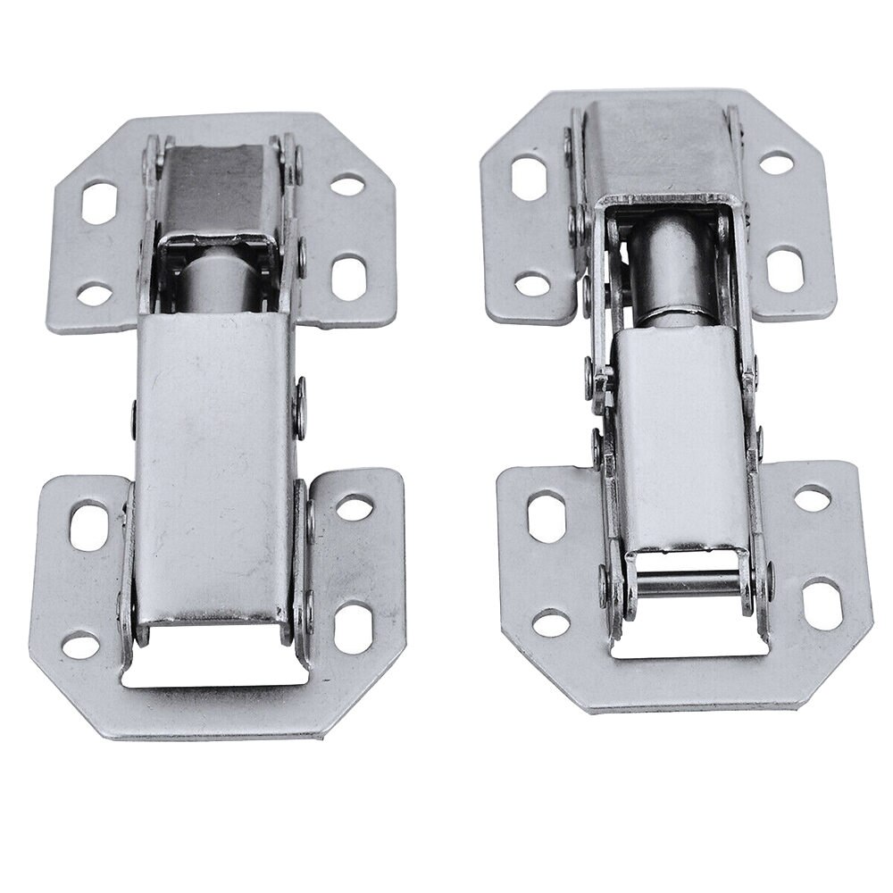 2Pcs 90 Degree Easy Mount Concealed Kitchen Cabinet Cupboard Sprung Door Hinges Bridge Hinge 3''Frog Marble Hinge