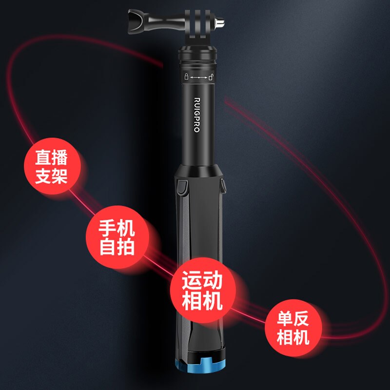 Trípode de aluminio para cámara gopro hero Go pro 7, 6, 5, 4, 3, sj4000, sj5000x, xiaomi yi, hero6, hero7