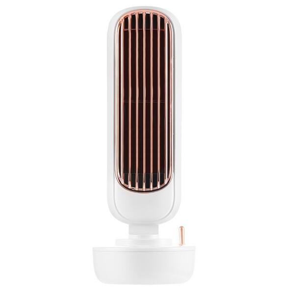 Mini bærbar klimaanlæg multifunktions luftfugter purifier usb desktop luftkølerventilator med vandtank hjem: En hvid