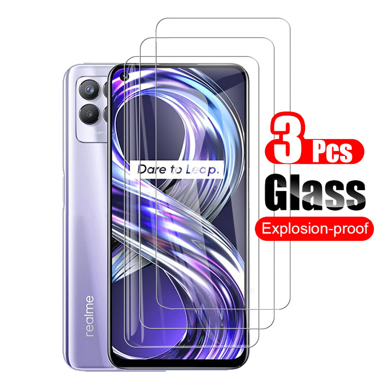 3 Stück Schutzglas für Realme 8 Realme8i Pro 8s 5G Realmy 8i Displayschutzfolie gehärtetes gehärtetes Glas Schutz 9H Vollklar