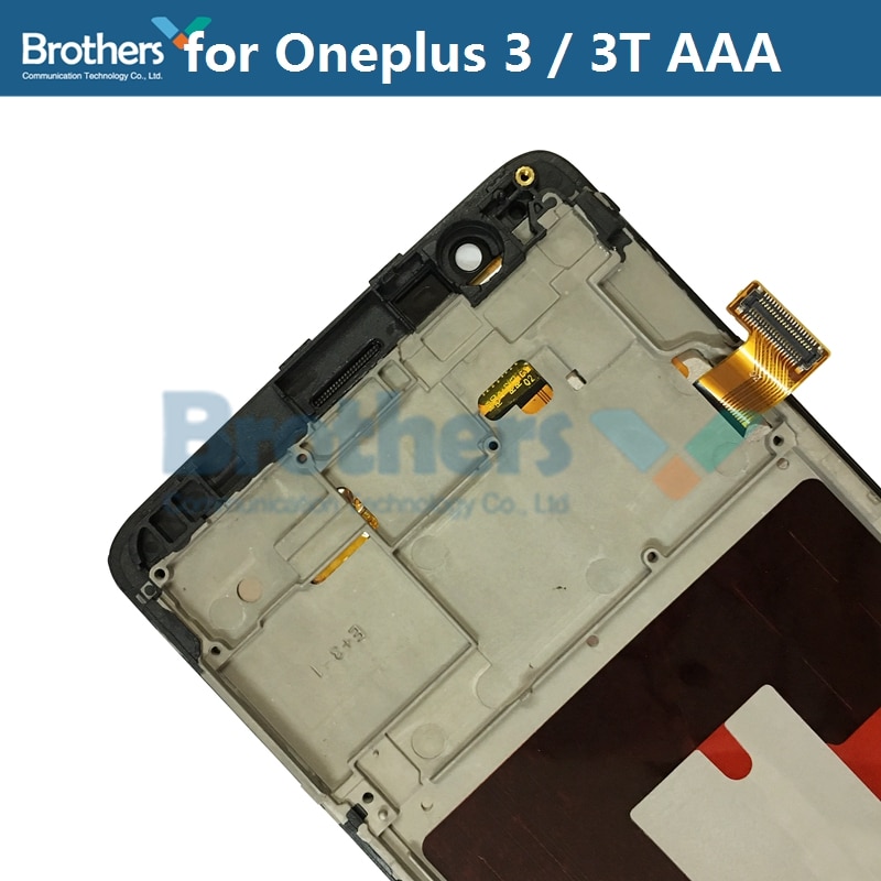 Oneplus 3 3t a3000 a3010 lcd -näyttö oneplus 3: lle oneplus 3t -kosketusnäytön digitointilaite kehyksellä tft -näyttökokoonpano 1+3