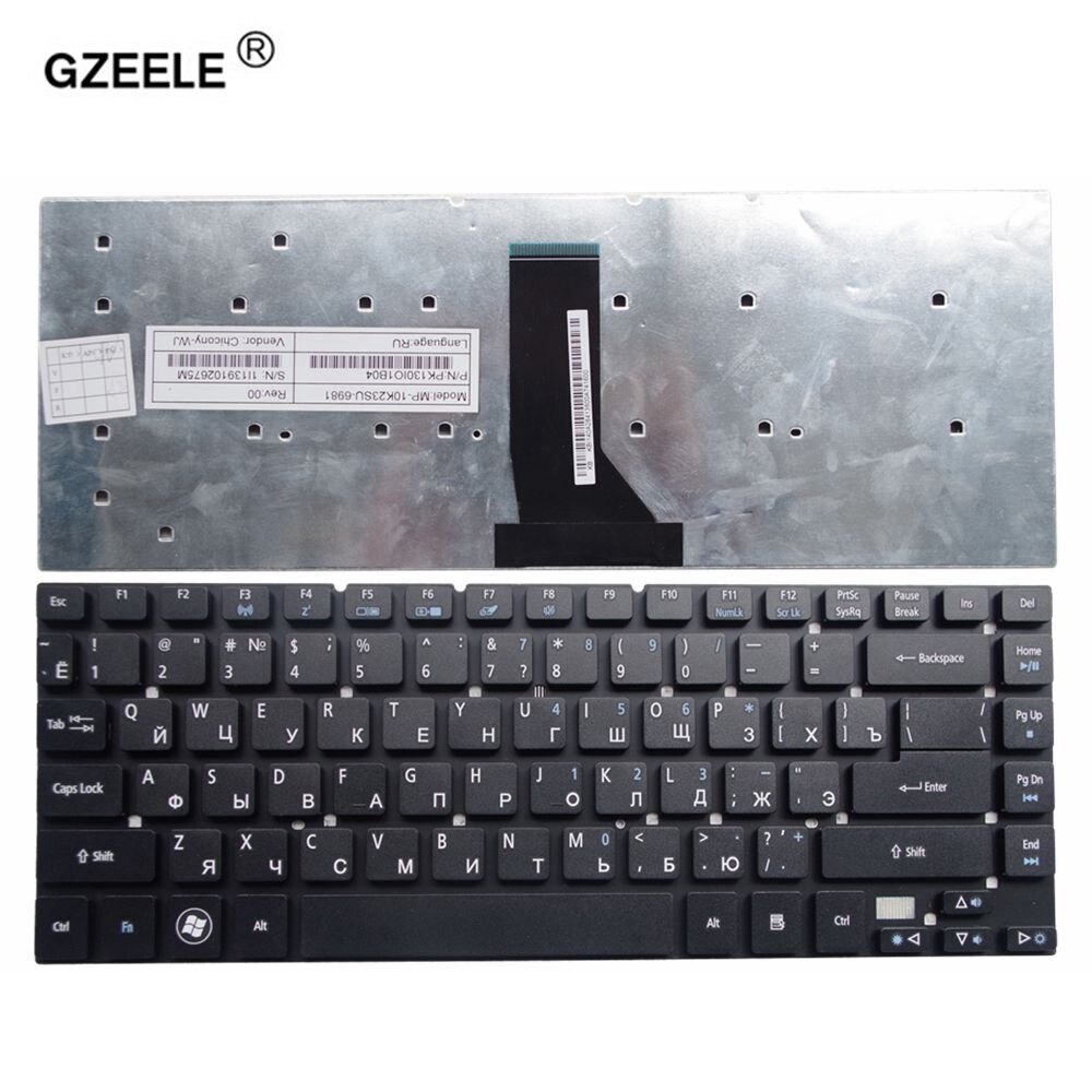 GZEELE rosyjska klawiatura robić laptopa Acer dla aspirować 3830 3830G 3830T 3830TG 4755 4830 4830G 4830T 4830TG V3-471 NV47H SM2317 RU