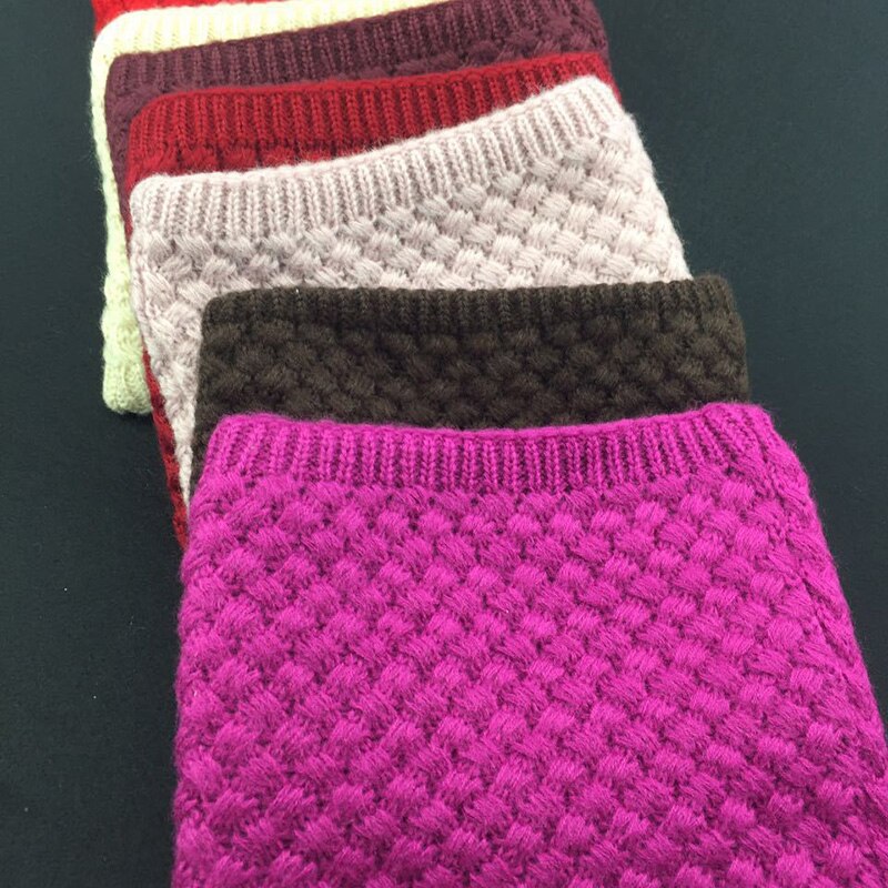 Winter Gebreide Unisex Sjaals Warme Kraag Bandana Acryl Solid Ring Sjaal Dikke Multifunctionele Naadloze Tubular HY127