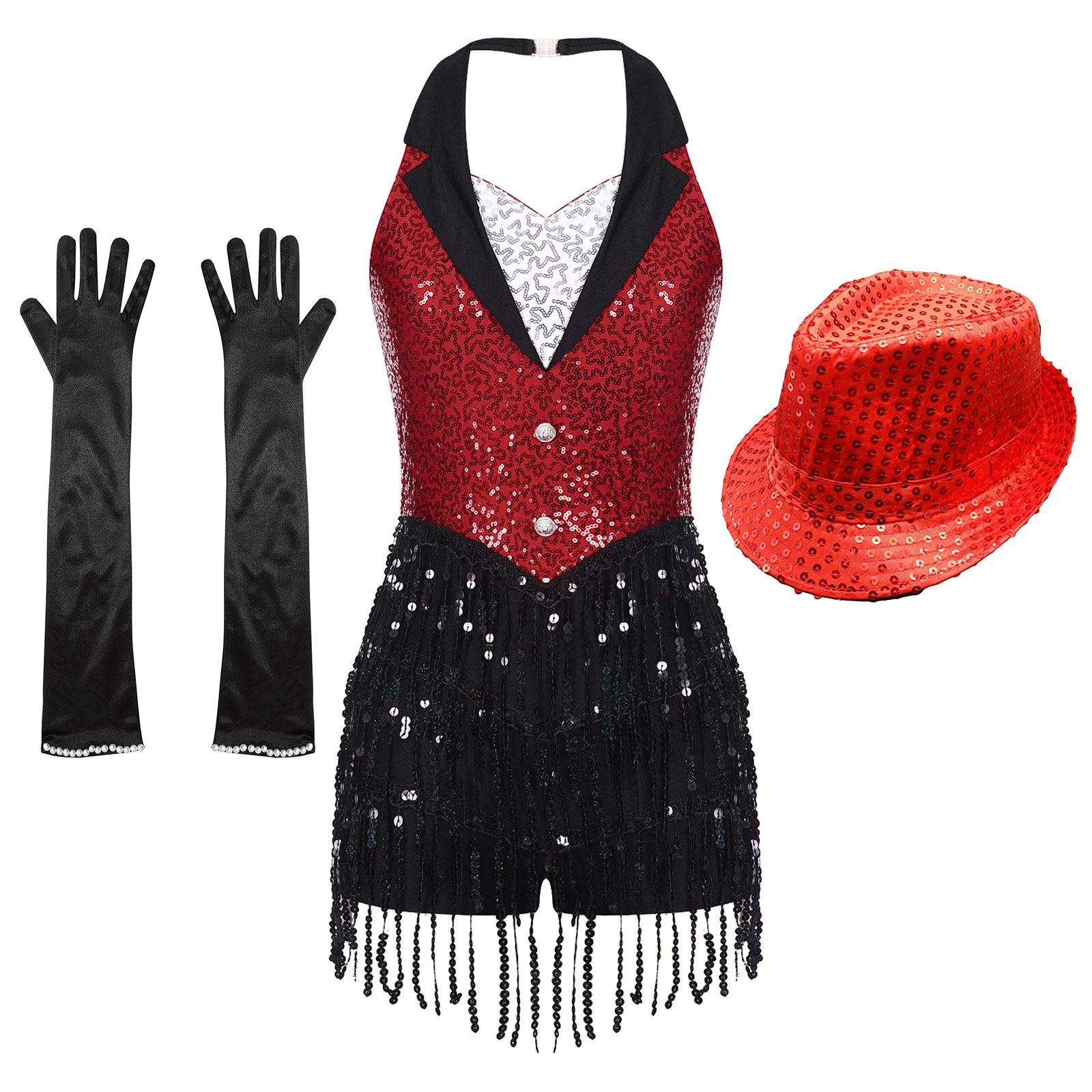 Robe de danse moderne pour femmes, Costume de spectacle à paillettes brillantes, sans manches, Jazz latin, Tango, Salsa, justaucorps, tenue