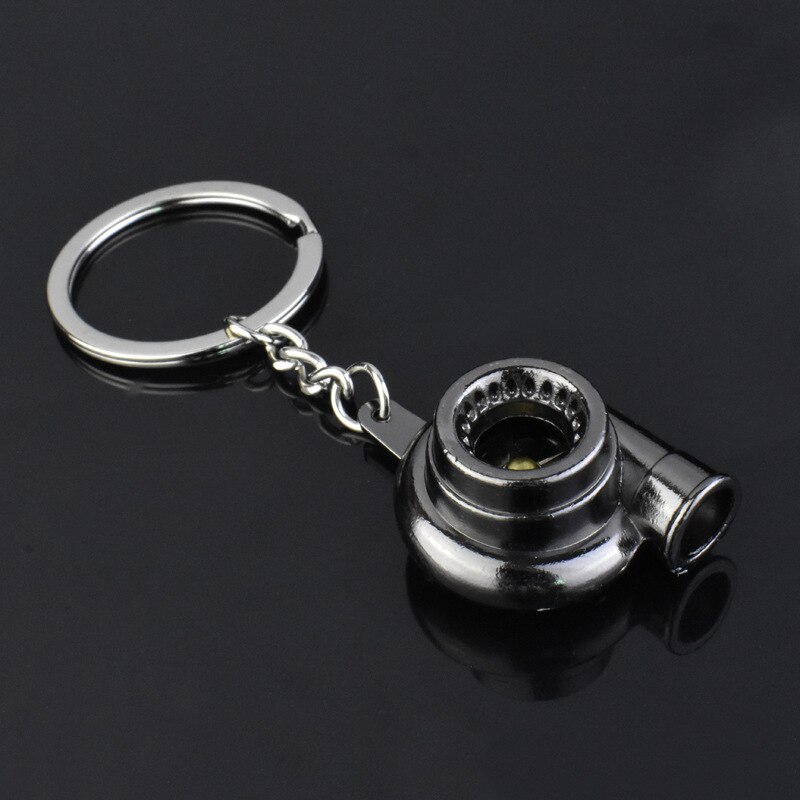 Mini Turbo Turbocompresseur Porte-clés Filature Turbine Porte-clés Anneau Porte-clés Porte-clés Porte-clés De Voiture Accessoires Intérieurs De Voiture: 02