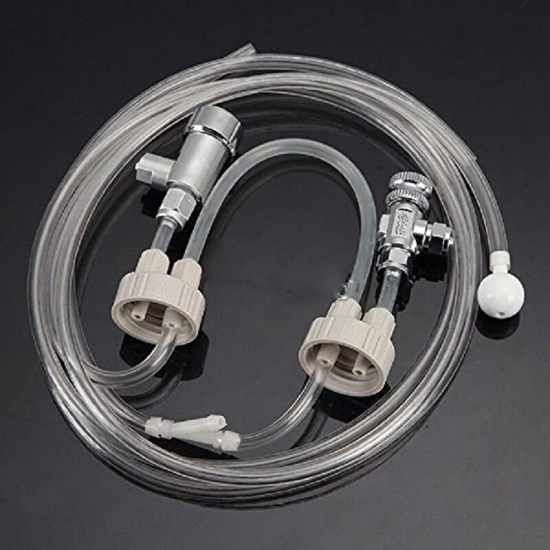 Fish Tank DIY CO2 Generator System Kit Live Plant Tank Air Flow Pressure Adjustment Diffuser Tube Check Needle Valve Guage Set