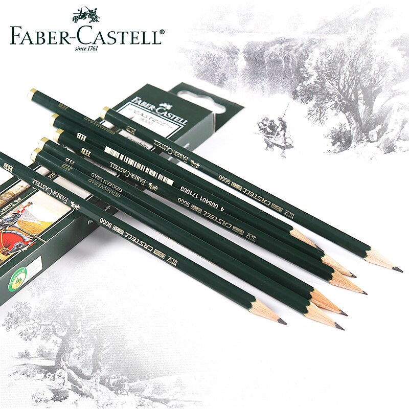 5/16 stk/parti faber castell 9000 blyant kunst grafit blyanter til tegning skrift skygge skitse sort bly kunst forsyninger
