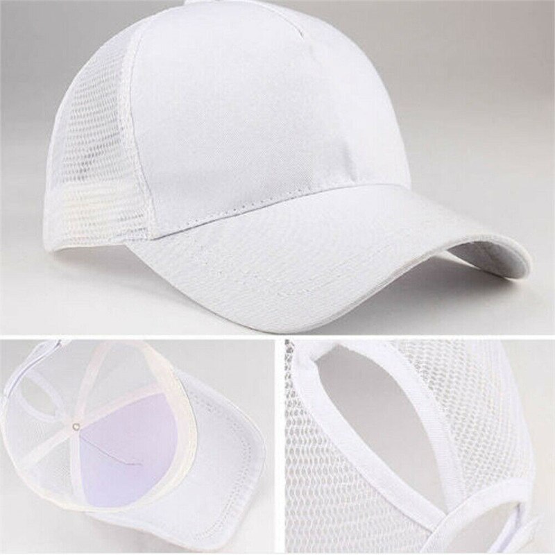 Summer Men Cap Ponytail Baseball Cap Women Sport Sun Hat Mesh Breathable Caps Snapback Hip Hop Hat